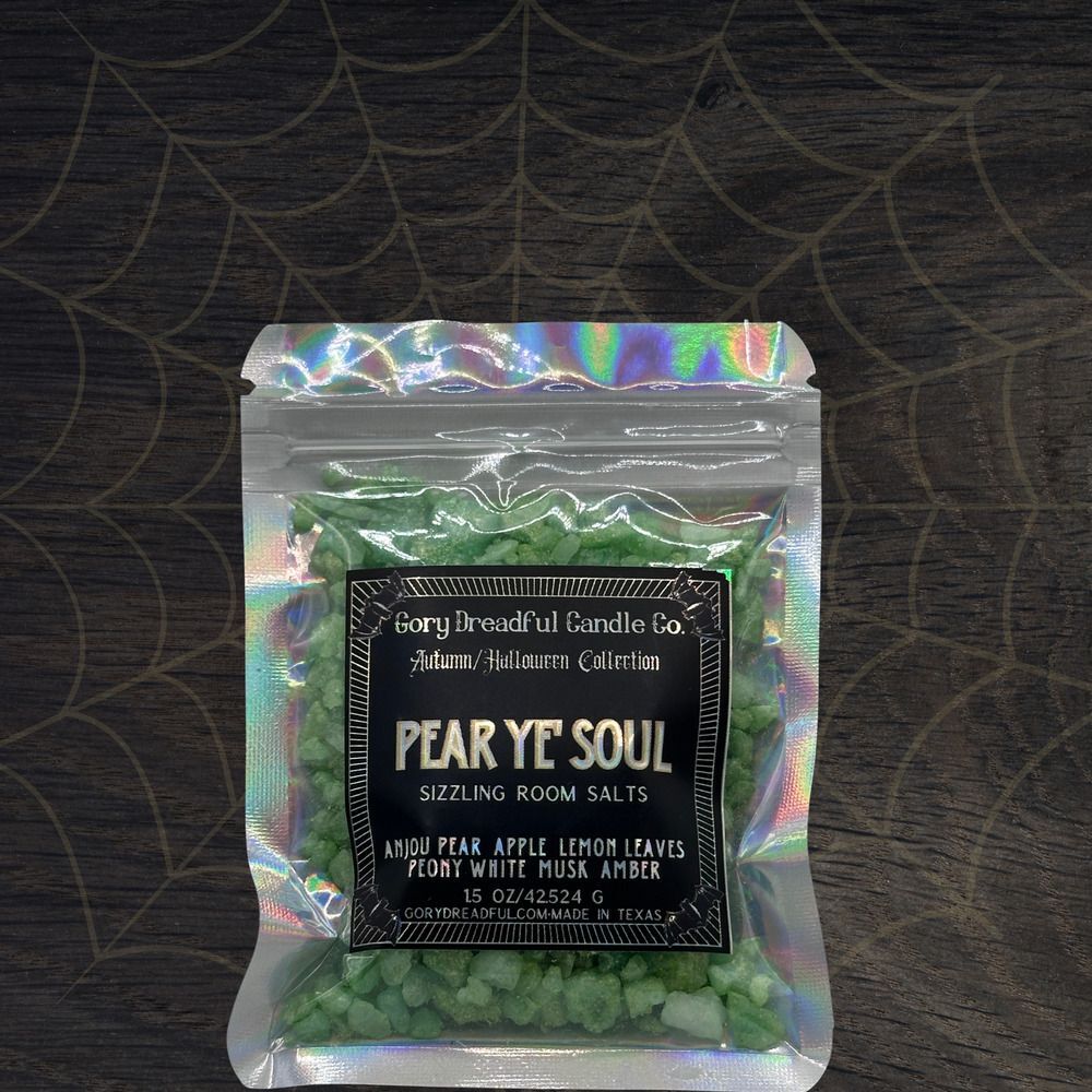 Pear Ye' Soul Sizzling Room Salt Crystal Potpourri: Anjou Musk Amber - Mini